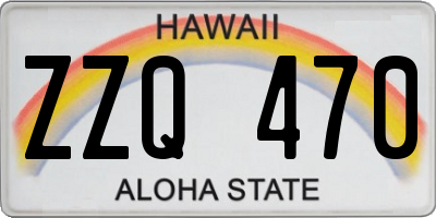 HI license plate ZZQ470