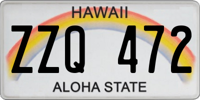 HI license plate ZZQ472