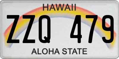 HI license plate ZZQ479