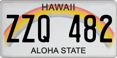 HI license plate ZZQ482