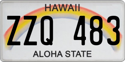 HI license plate ZZQ483