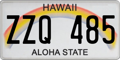 HI license plate ZZQ485