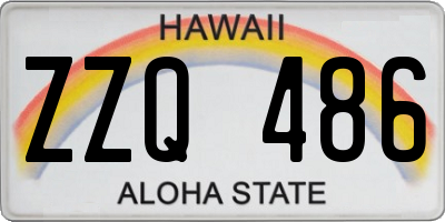 HI license plate ZZQ486