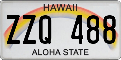 HI license plate ZZQ488