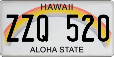 HI license plate ZZQ520