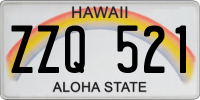 HI license plate ZZQ521