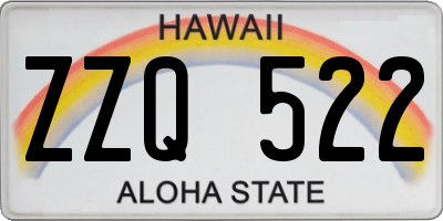 HI license plate ZZQ522