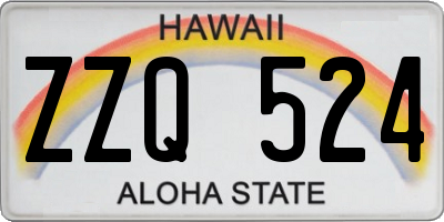 HI license plate ZZQ524