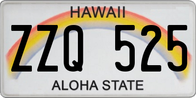 HI license plate ZZQ525