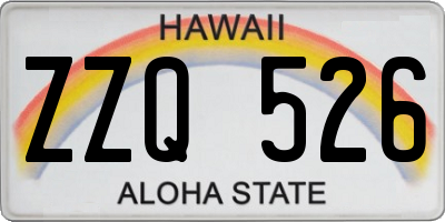 HI license plate ZZQ526