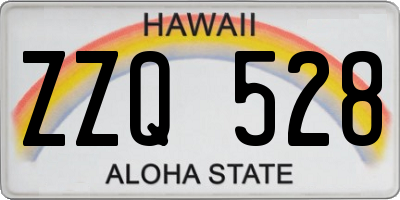 HI license plate ZZQ528