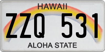 HI license plate ZZQ531