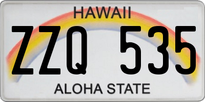 HI license plate ZZQ535