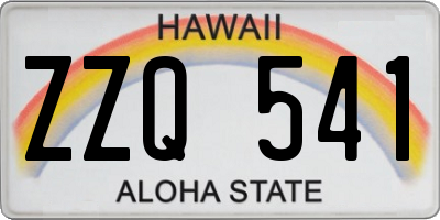 HI license plate ZZQ541