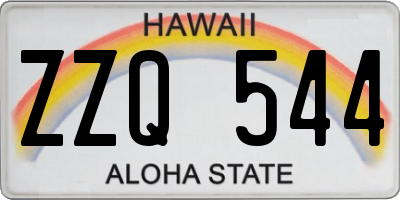 HI license plate ZZQ544