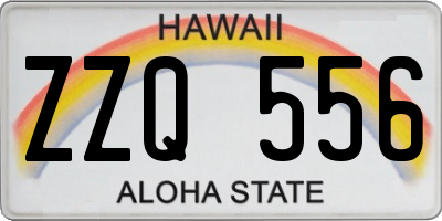 HI license plate ZZQ556