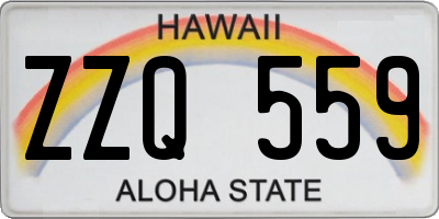 HI license plate ZZQ559