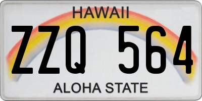 HI license plate ZZQ564