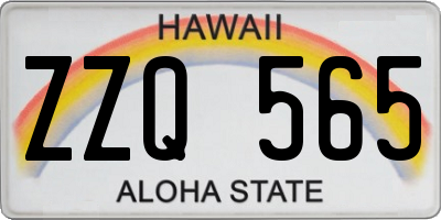 HI license plate ZZQ565