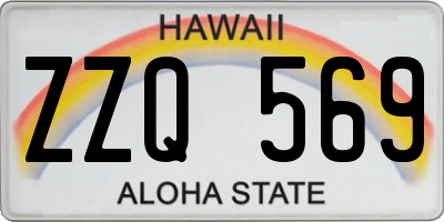 HI license plate ZZQ569