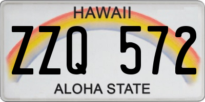 HI license plate ZZQ572