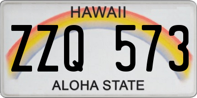 HI license plate ZZQ573