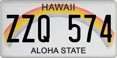 HI license plate ZZQ574