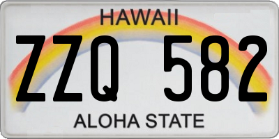 HI license plate ZZQ582