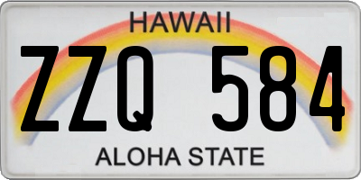 HI license plate ZZQ584