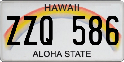 HI license plate ZZQ586