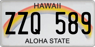 HI license plate ZZQ589