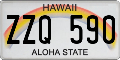 HI license plate ZZQ590