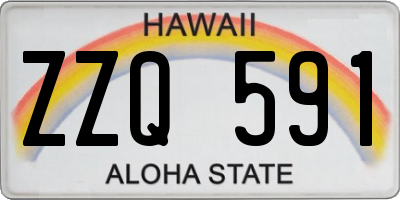 HI license plate ZZQ591