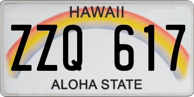 HI license plate ZZQ617