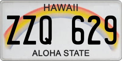 HI license plate ZZQ629