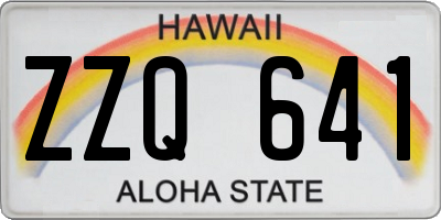 HI license plate ZZQ641