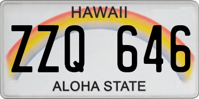 HI license plate ZZQ646