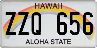 HI license plate ZZQ656
