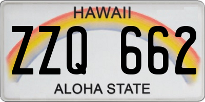 HI license plate ZZQ662