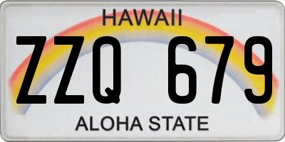HI license plate ZZQ679