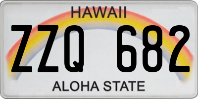 HI license plate ZZQ682