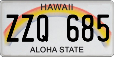 HI license plate ZZQ685