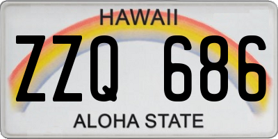 HI license plate ZZQ686