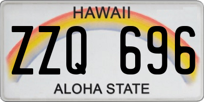 HI license plate ZZQ696