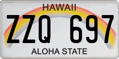 HI license plate ZZQ697