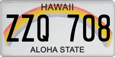 HI license plate ZZQ708