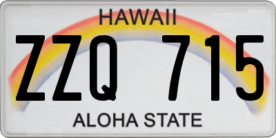 HI license plate ZZQ715