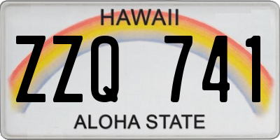 HI license plate ZZQ741