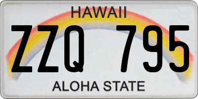 HI license plate ZZQ795