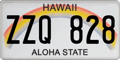 HI license plate ZZQ828